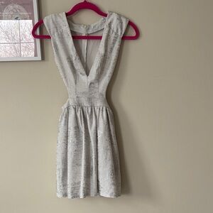 Elegant Silver Sleeveless Dress